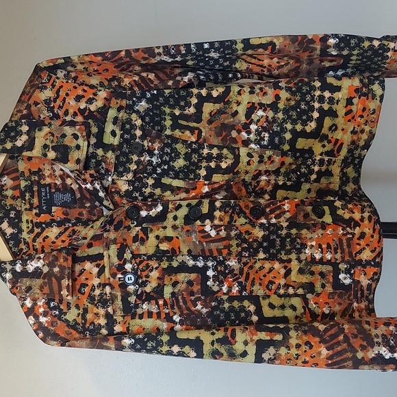 Attitudes by Renee Jackets & Blazers - Attyre New York Jacket Multicolor Lightweight  Women's Size L  Stylish